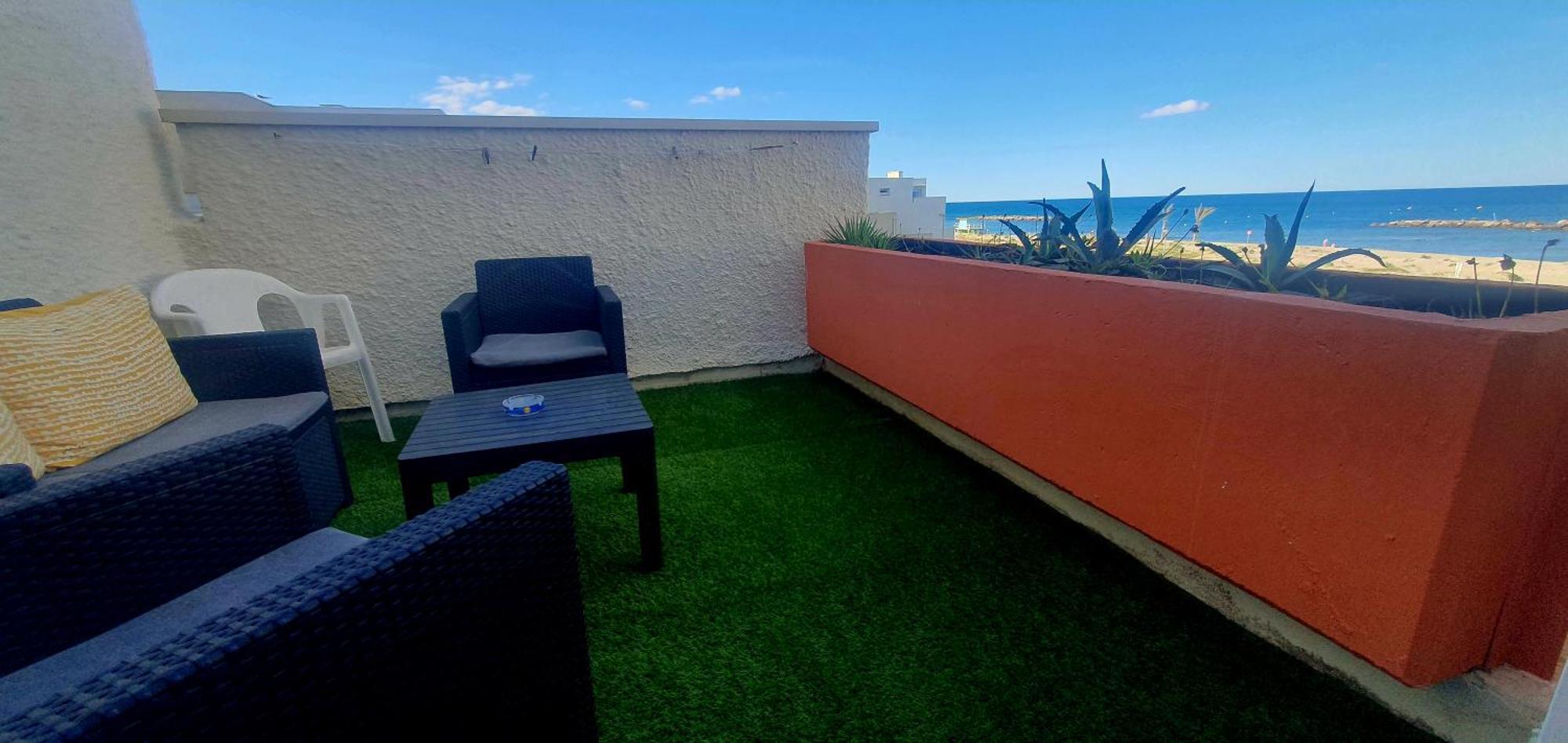 Le Paradis Bleu- Front De Mer - Travaux Recents Le Barcares Bagian luar foto